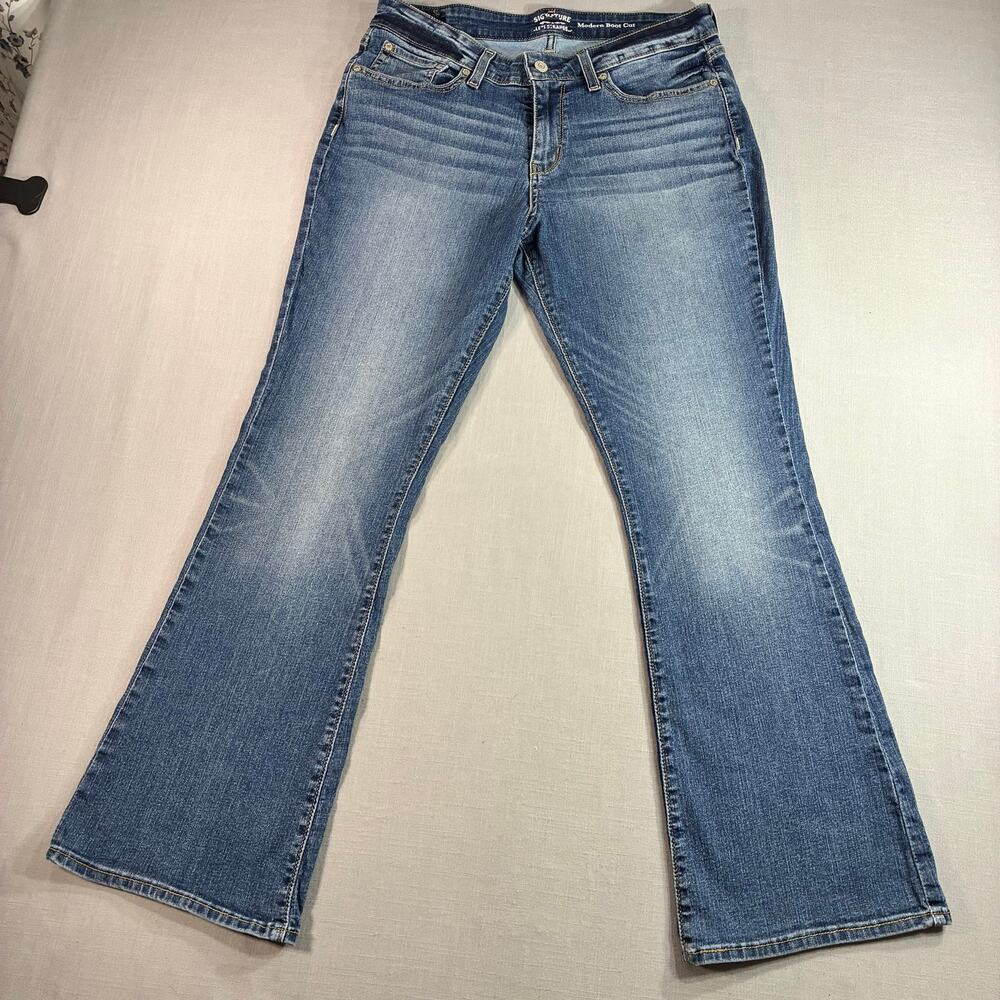 Levi’s Signature Modern Boot Cut Jeans Women’s 14 Short W32 L30 Stretch Denim